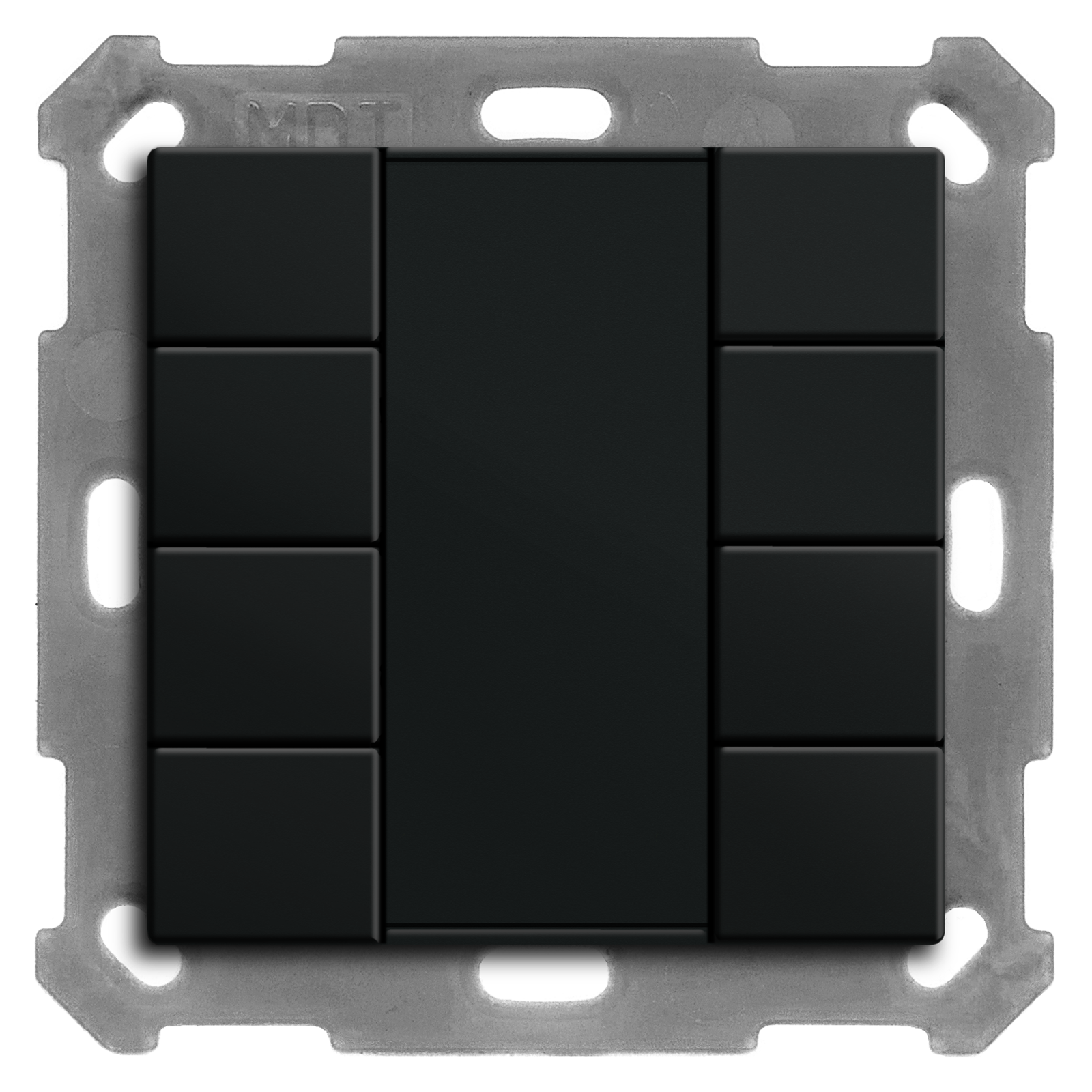 KNX Push Button 55 8 gang, Black matt finish – KNX Supply