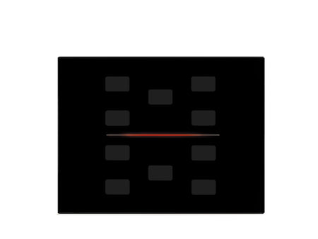 Eelectron 9025GL310W03 KNX Touch Sensor Cover GLASSPAD Line 10-speed, single, custom, 3-module – black