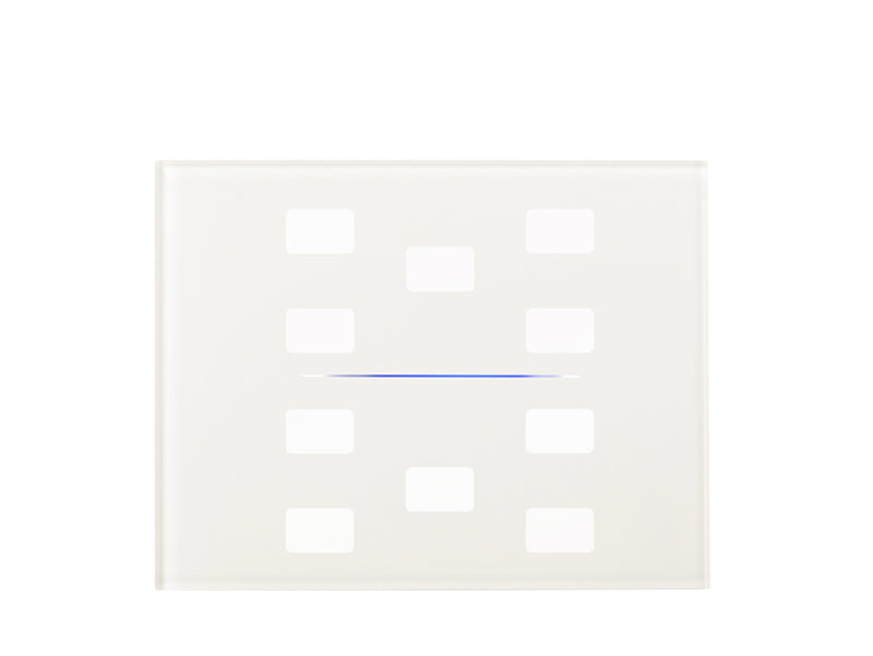 Eelectron 9025GL310W01 KNX Touch Sensor Cover GLASSPAD Line 10-speed, single, custom, 3-module – white