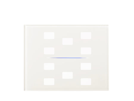 Eelectron 9025GL310W01 KNX Touch Sensor Cover GLASSPAD Line 10-speed, single, custom, 3-module – white