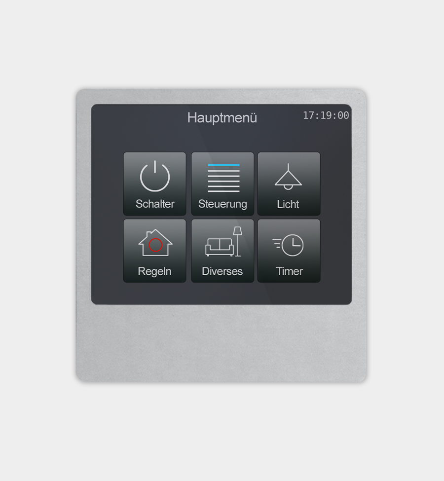 Touch_IT-AC35 - KNX 3.5" Touch Panel with IR Temperature Sensor, Aluminum Front