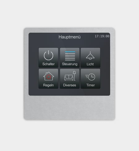 Touch_IT-AC35 - KNX 3.5" Touch Panel with IR Temperature Sensor, Aluminum Front