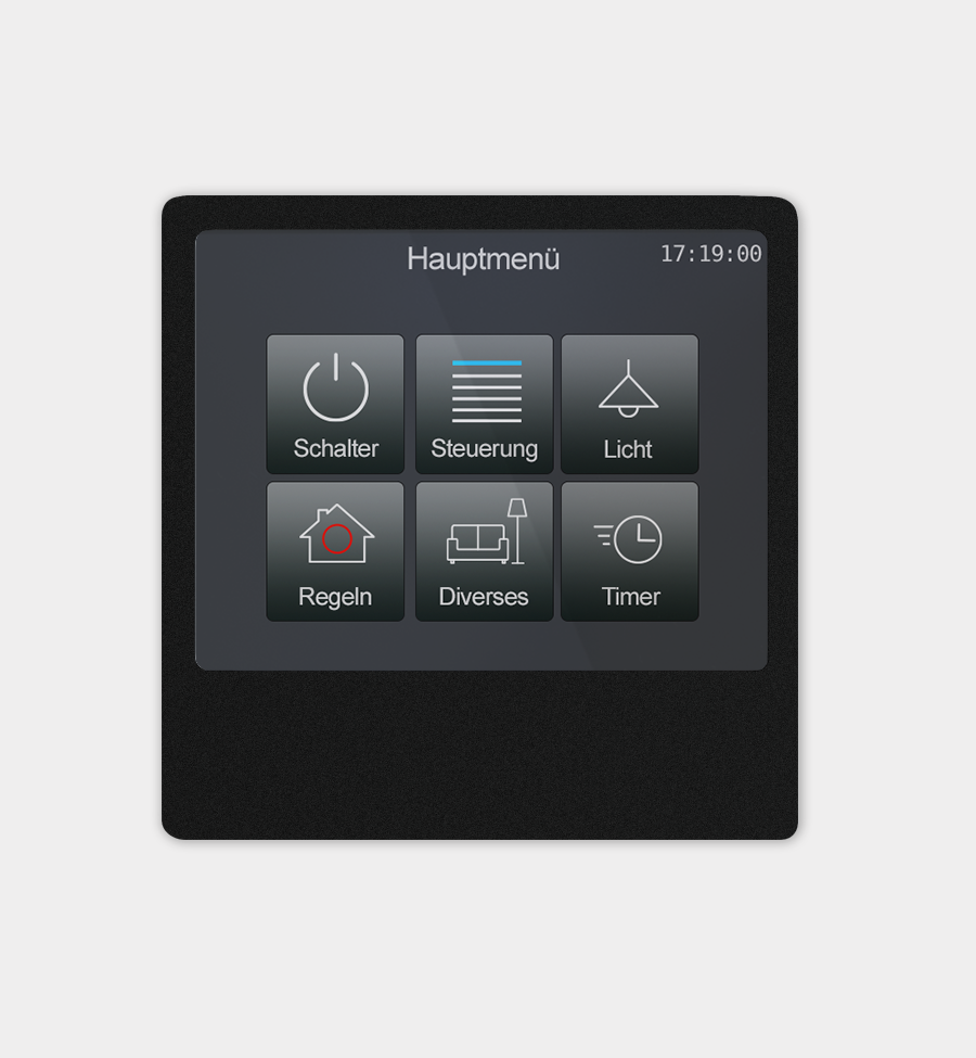 Touch_IT-AC35 - KNX 3.5" Touch Panel with IR Temperature Sensor, Aluminum Front