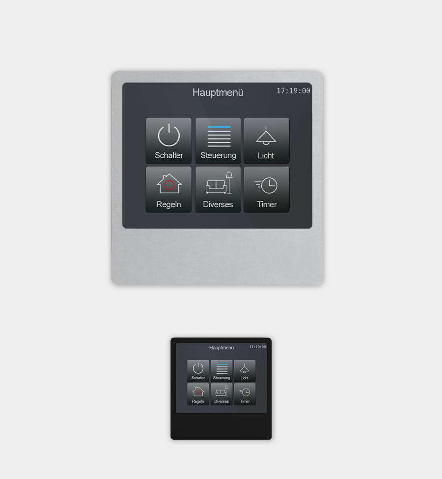 Touch_IT-AC35 - KNX 3.5" Touch Panel with IR Temperature Sensor, Aluminum Front