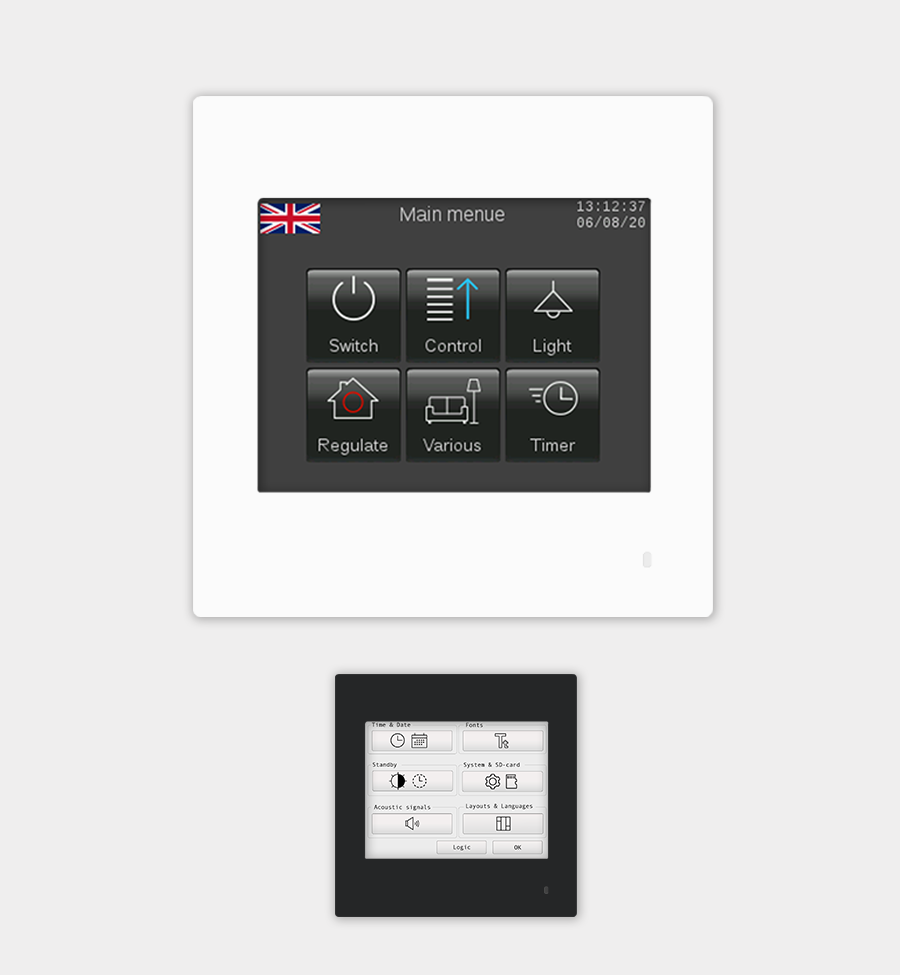 Touch_IT-PC35 - KNX 3.5" Color Touch Panel with Temperature Sensor, Flush Mount