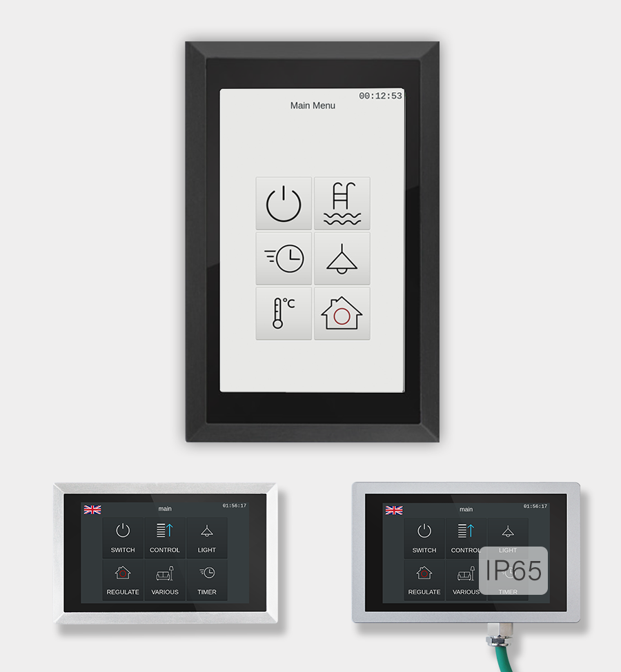 Touch_IT-AC4 - KNX 4.3" Capacitive Touchscreen with Room Controller, Aluminum Housing