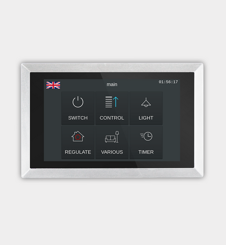 Touch_IT-AC4 - KNX 4.3" Capacitive Touchscreen with Room Controller, Aluminum Housing