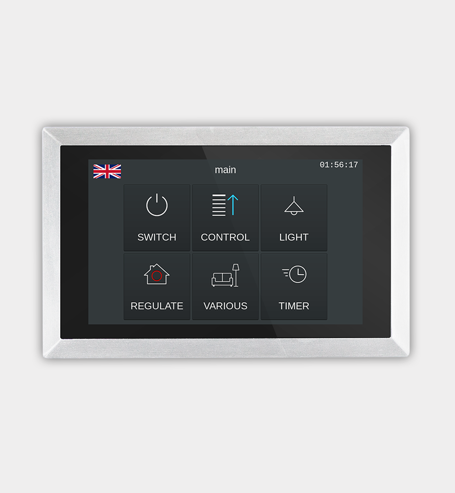 Touch_IT-AC4 - KNX 4.3" Capacitive Touchscreen with Room Controller, Aluminum Housing