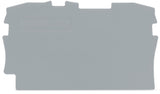 End and intermediate plate; Width: 0.8 mm; snap-on type. Box of 25