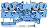 2201 Series through DIN rail mounted terminal block with push-button 1.5 mm² (22–14 AWG). Box of 10
