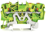 2201 Series through DIN rail mounted terminal block with push-button 1.5 mm² (22–14 AWG). Box of 10