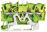 2202 Series through DIN rail mounted terminal block with push-button 2.5 mm² (22–12 AWG). Box of 10