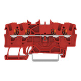 2201 Series through DIN rail mounted terminal block with push-button 1.5 mm² (22–14 AWG). Box of 10
