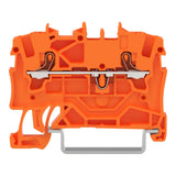 2201 Series through DIN rail mounted terminal block with push-button 1.5 mm² (22–14 AWG). Box of 10