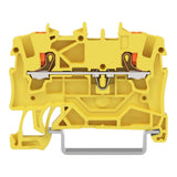 2201 Series through DIN rail mounted terminal block with push-button 1.5 mm² (22–14 AWG). Box of 10