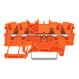 2201 Series through DIN rail mounted terminal block with push-button 1.5 mm² (22–14 AWG). Box of 10