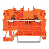 2202 Series through DIN rail mounted terminal block with push-button 2.5 mm² (22–12 AWG). Box of 10