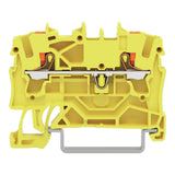 2202 Series through DIN rail mounted terminal block with push-button 2.5 mm² (22–12 AWG). Box of 10