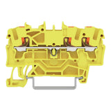 2202 Series through DIN rail mounted terminal block with push-button 2.5 mm² (22–12 AWG). Box of 10