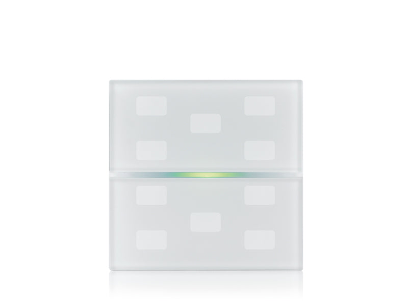 Eelectron 9025GL10D01 KNX touch sensor cover GLASSPAD Line 10-speed, Double, Custom – white
