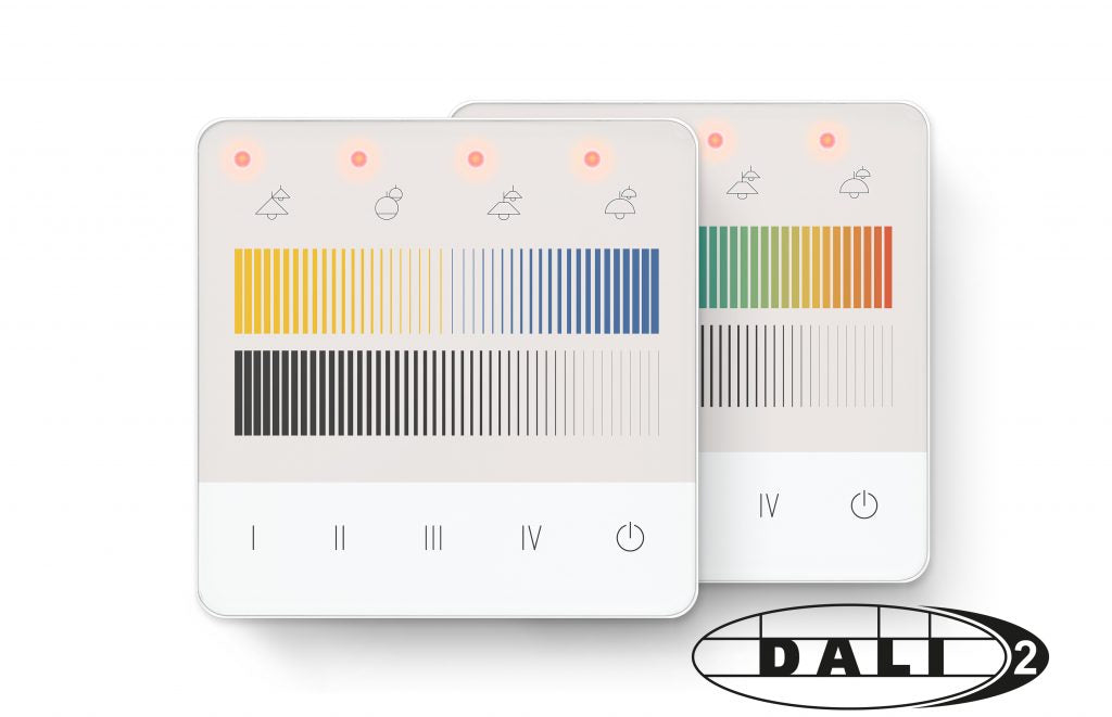 Lunatone DALI-2 Touchpanel 04 PS with status LEDs and power supply