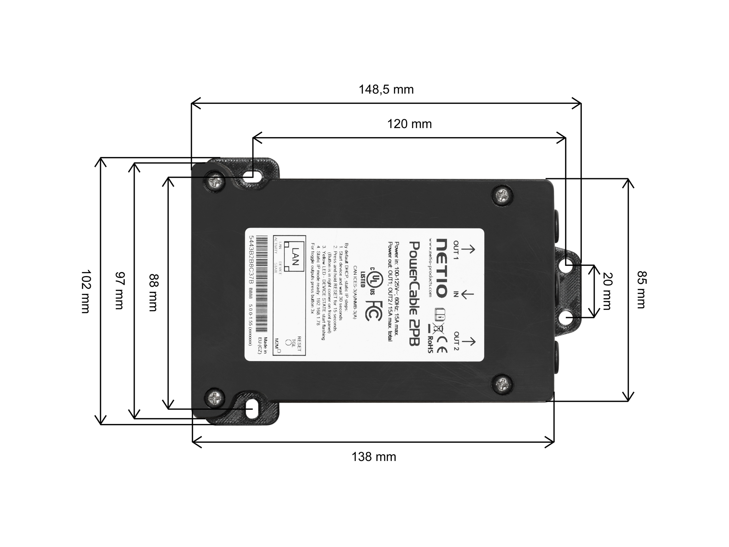 PowerCABLE 2PB, non metering