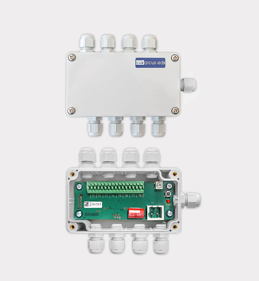 SK08-T8-PT1000 - KNX 8-Channel PT1000 Temperature Measuring and Control Unit, IP54/65
