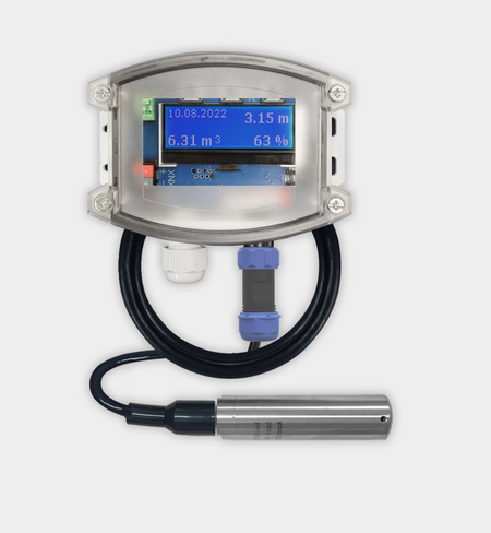 SK80-F-T-PMO-5 - KNX Fill Level Meter for Oil Tanks, Hydrostatic Sensor with Temp, up to 5 m