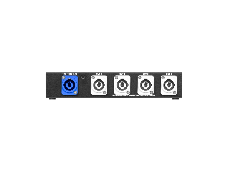 NETIO PowerPDU 4PV rear view, powerCON input and LAN