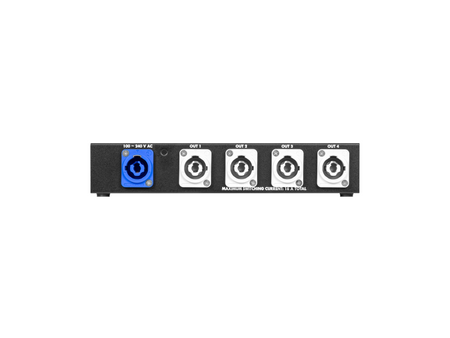 NETIO PowerPDU 4PV rear view, powerCON input and LAN