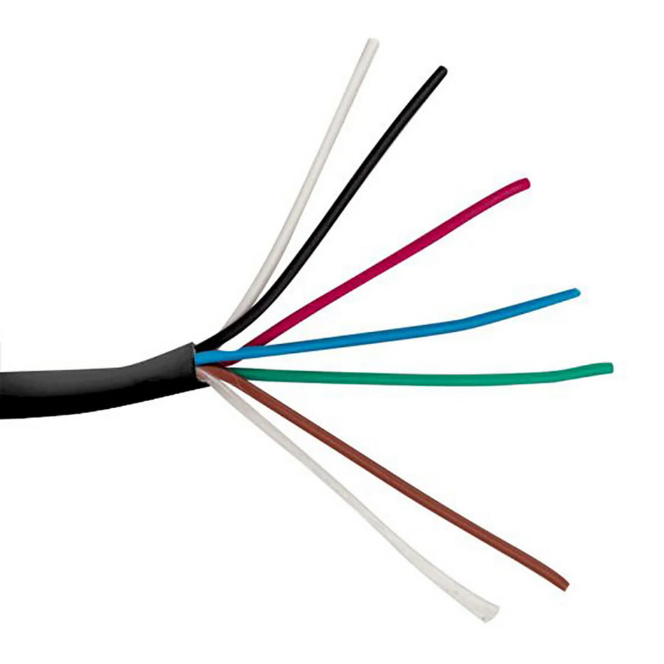 6C/14-16 AWG 26-Strand BC, LED RGB-TW Cable, Unshielded , UL CMR CL2/3R FT4, PVC Jkt- Black- 500ft Spool