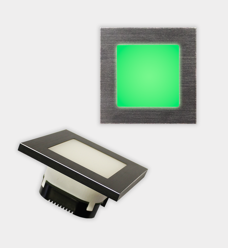 KNX-LED4-AQx - KNX RGB and Amber LED Light, Square Aluminum Front