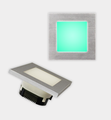 KNX-LED4-AQx - KNX RGB and Amber LED Light, Square Aluminum Front