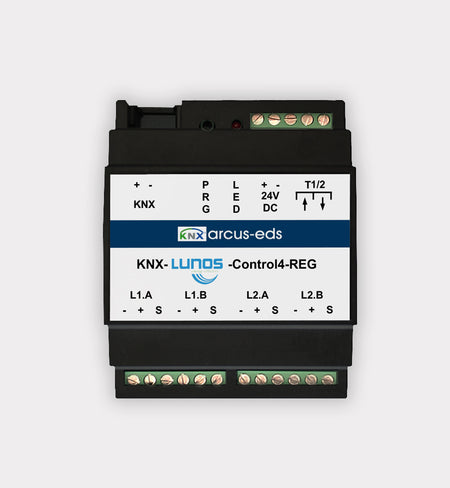 KNX-LUNOS-CONTROL4-REG - KNX DIN-Rail Controller for up to 4 LUNOS Ventilation Fans