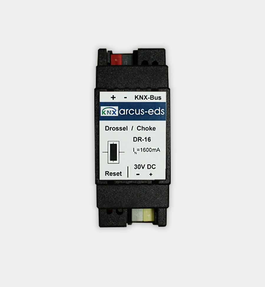 KNX-Drossel-DR16 - KNX Choke 1.6 A with Line Reset Button, DIN Rail