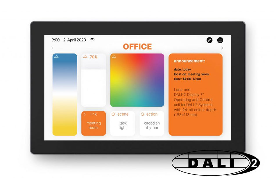 Lunatone DALI-2 Display 7 inch black