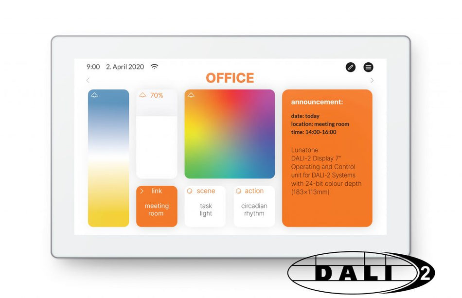 Lunatone DALI-2 Display 7 inch white