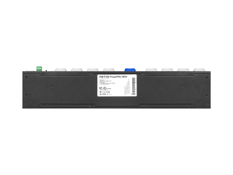 NETIO PowerPDU 8QV rear view, powerCON input