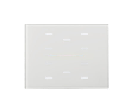 Eelectron 9025GL310L01 KNX push sensor cover GLASSPAD Line 10-way, single, 3-module – white