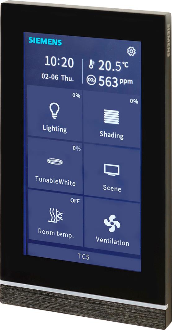 UP 205/12 Siemens TC5 KNX Touch Panel – 5” Capacitive Room Control Display
