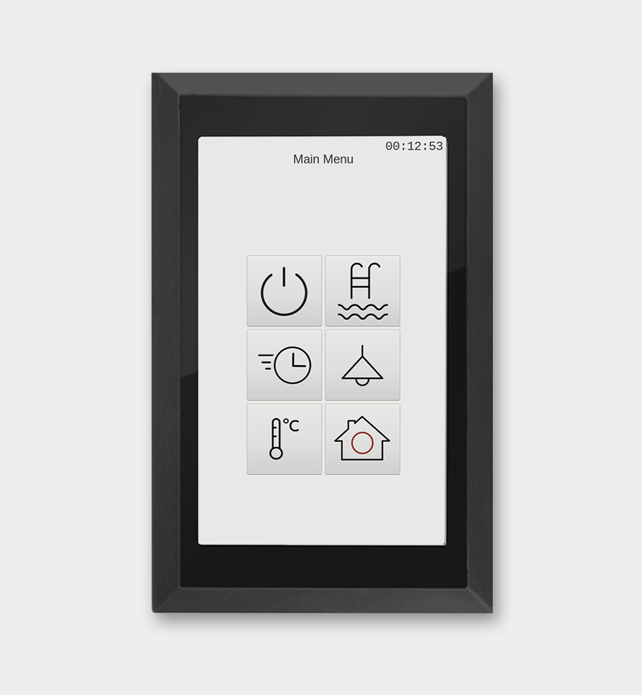 Touch_IT-AC4 - KNX 4.3" Capacitive Touchscreen with Room Controller, Aluminum Housing