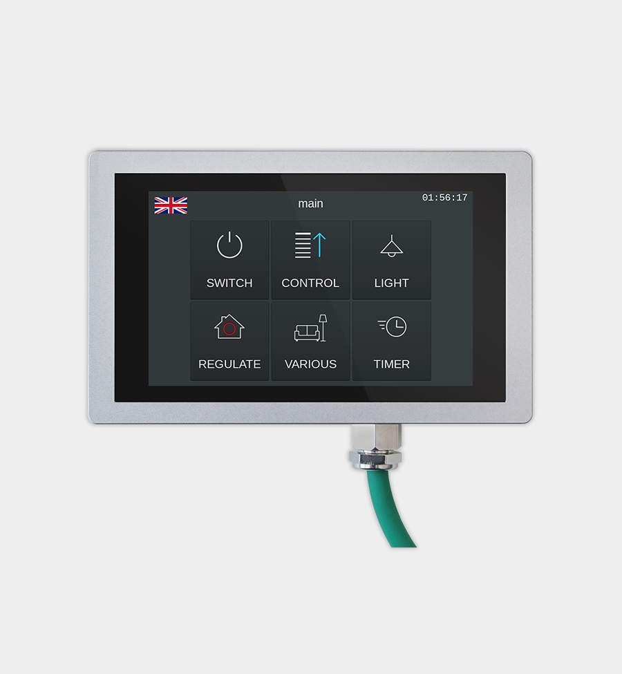 Touch_IT-AC4 IP65 - KNX 4.3" Capacitive Touchscreen in IP65 Aluminum Housing