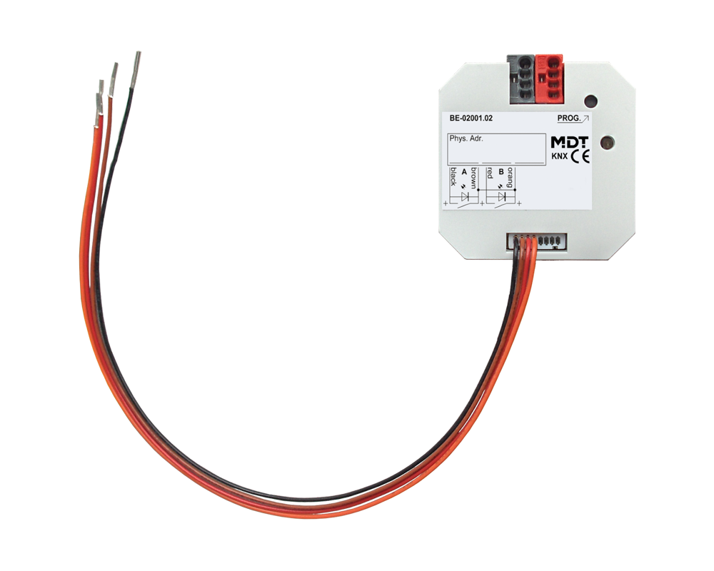 KNX Universal Interface 2-channel, flush mounted, Potential free version