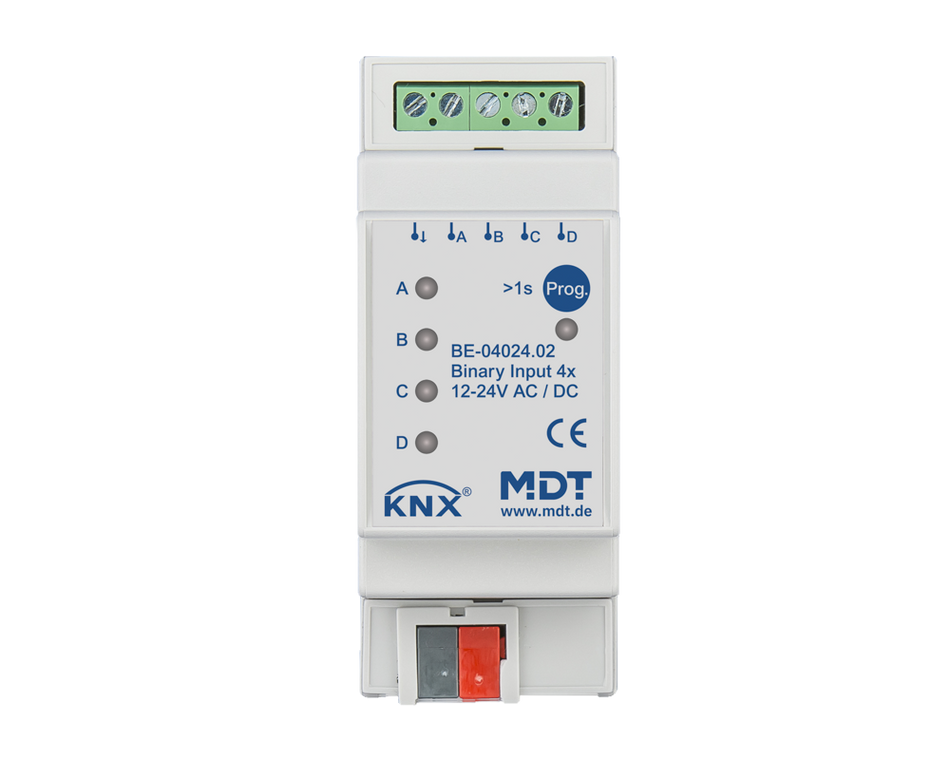 KNX Binary Input 4-channel, 2 SU MDRC, Inputs 24 V AC/DC