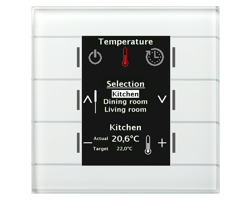 KNX Glass Central Operation Unit Smart with colour display, White