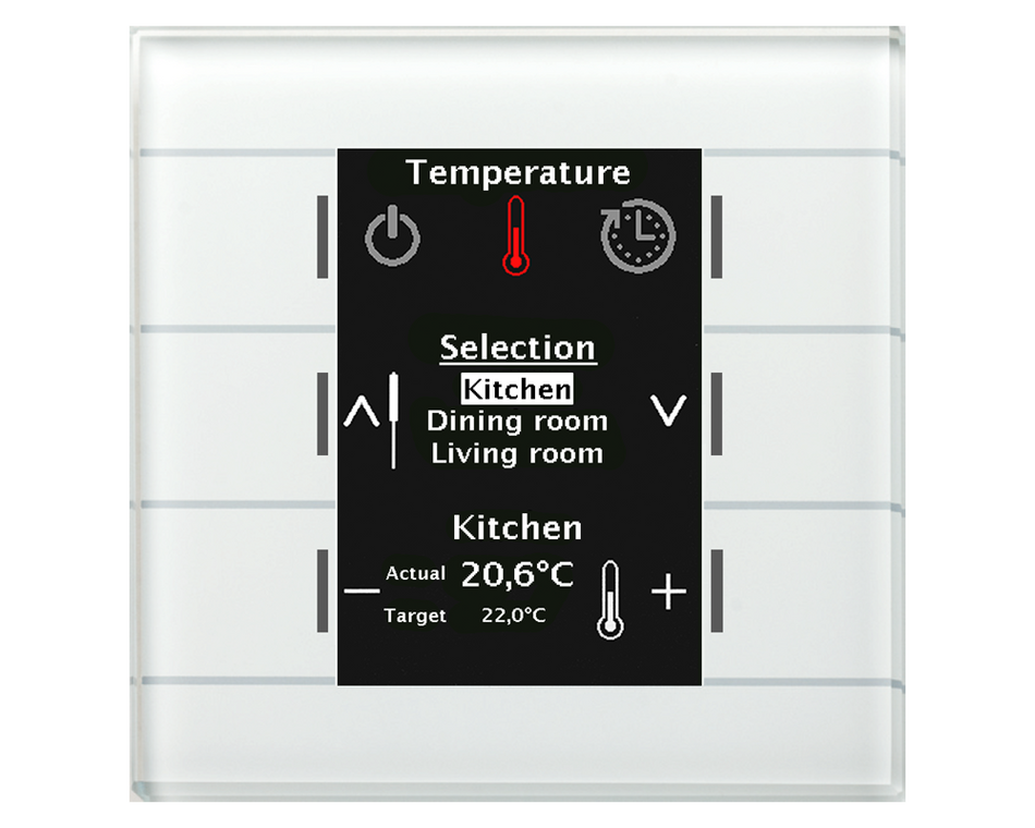 KNX Glass Central Operation Unit Smart with colour display, White