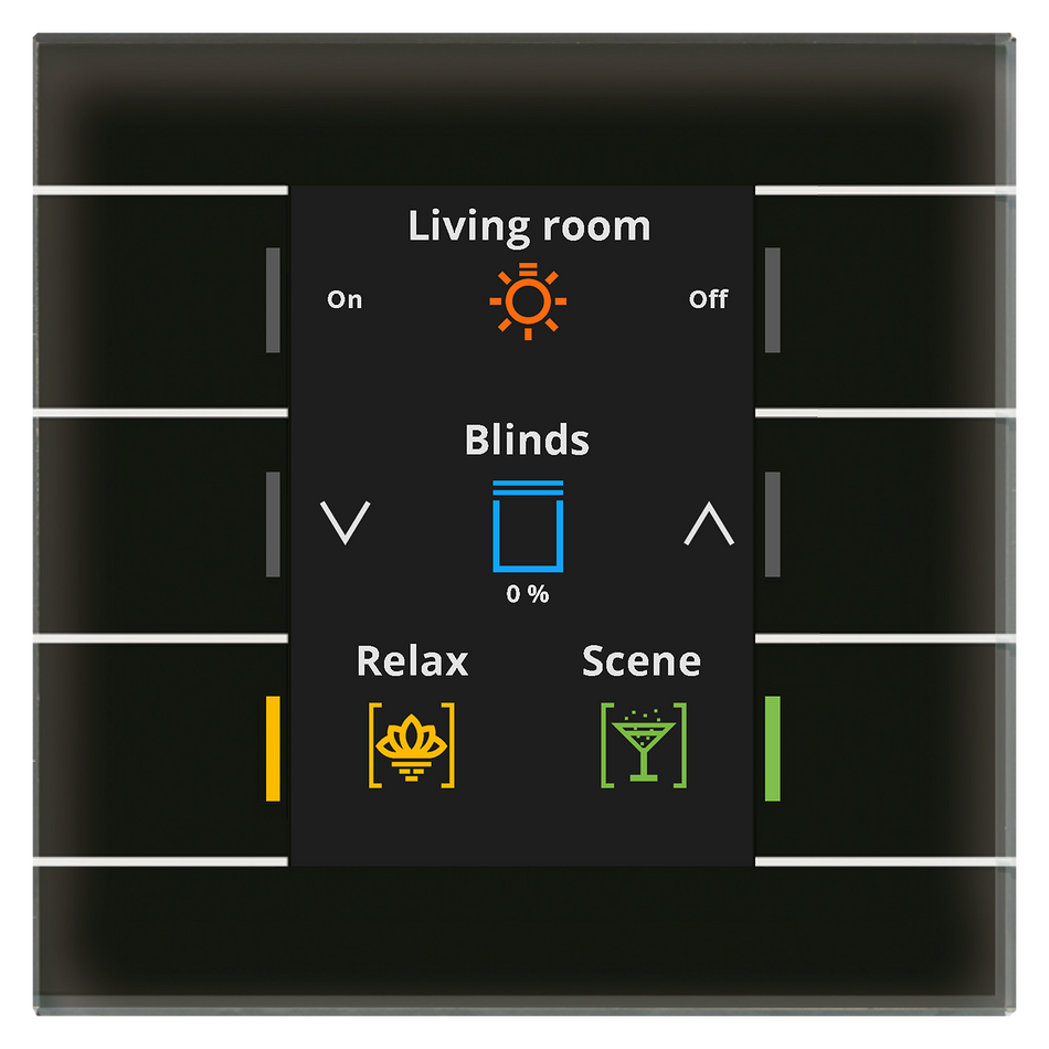 KNX Glass Push Button II Smart, Black