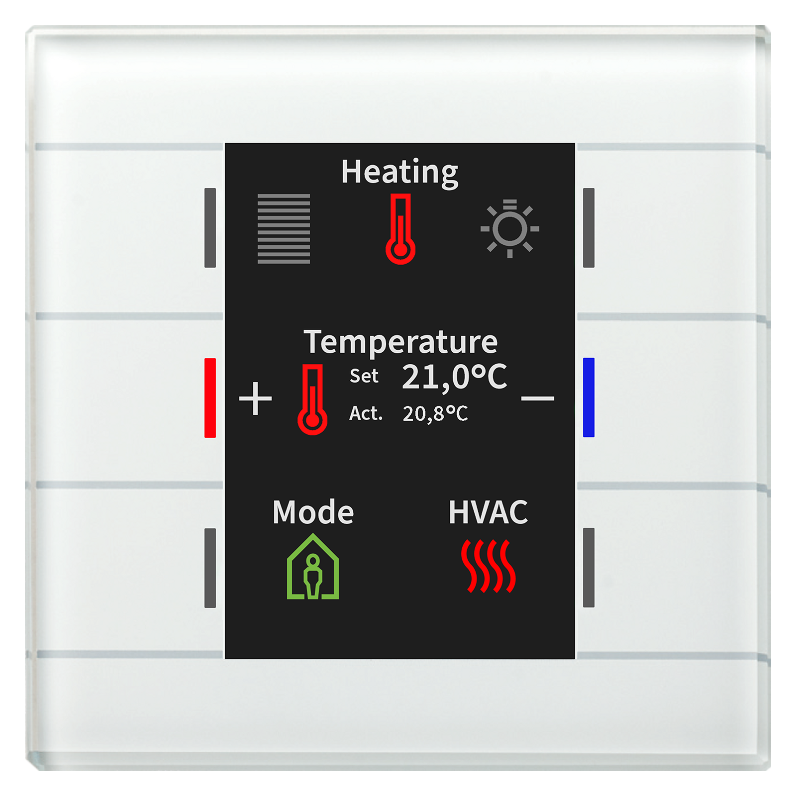 KNX Glass Push Button II Smart with temperature sensor, White