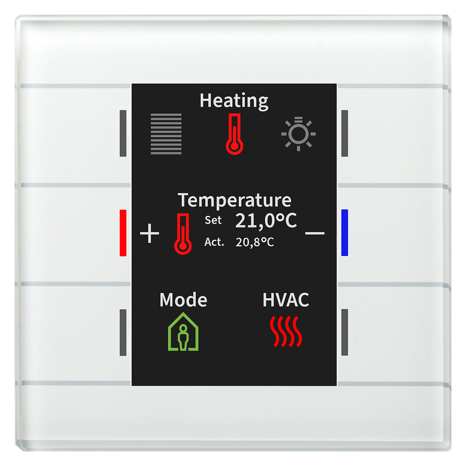 KNX Glass Push Button II Smart with temperature sensor, White
