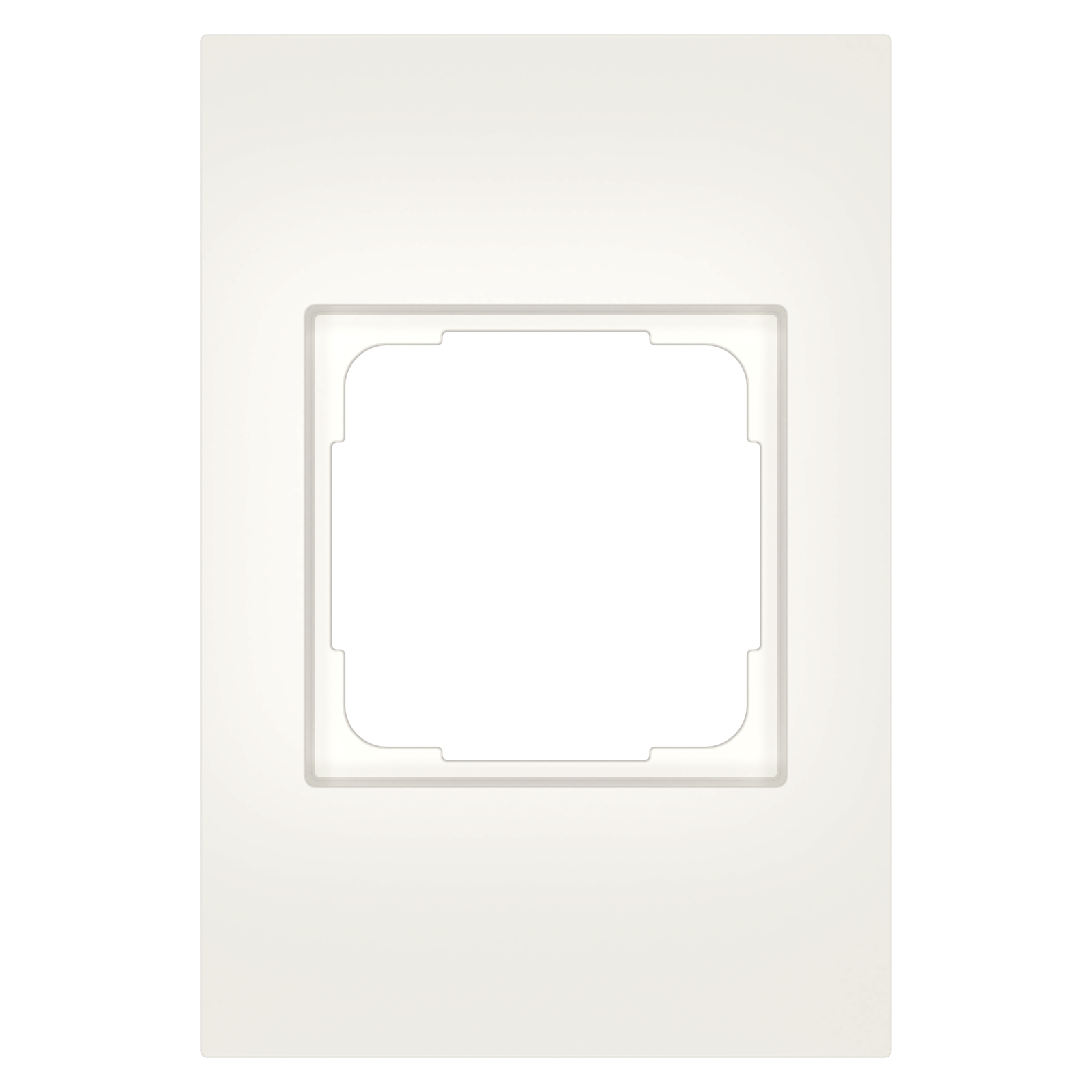 MDT Frame 1 gang for assortment 55, IT/US, White glossy finish